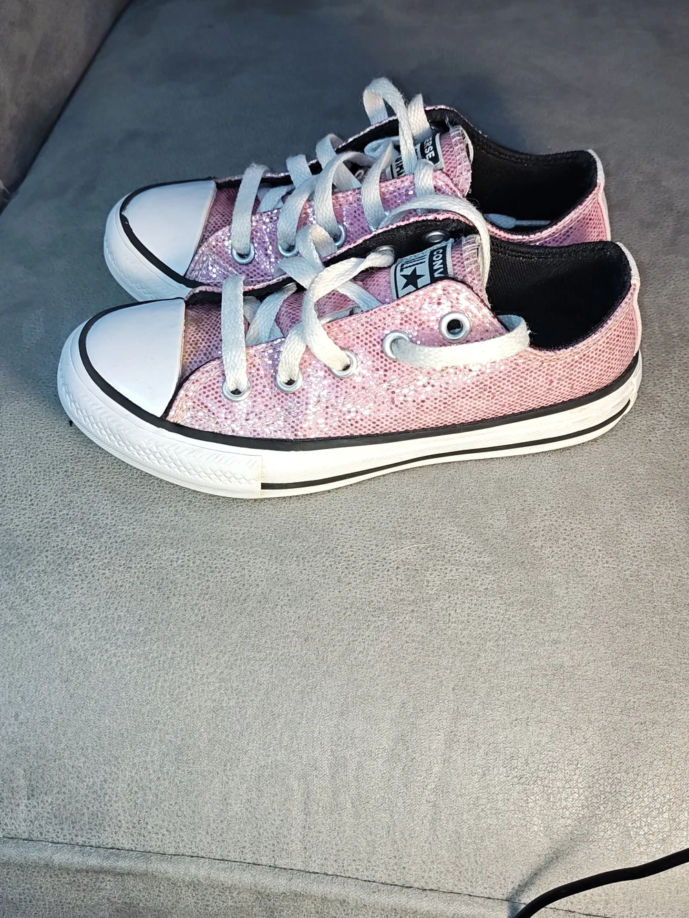Converse Kids' Pink Sequin Chuck Taylor All Star Low Top